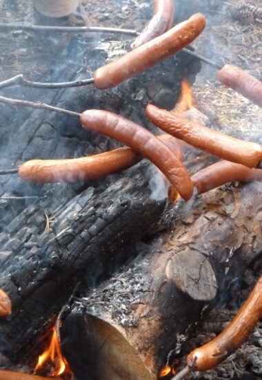 Eten bij het kampvuur!